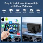 Portable Carplay Screen for Car, 7" HD Touchscreen for Car with Backup Camera/Mirror Link/Bluetooth/Voice Control/GPS/AUX/FM Satellite Radio for All Vehicles. - Image 8