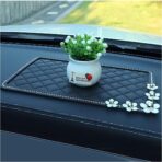 Bling Daisy Car Dashboard Anti-Slip Mat, Rhinestone Auto Dash Phone Hold Sticky Pad, 10.4'' × 5.9'' Vehicle Strong Gripping Mat for Keychain, Sun Glass and Electronic Device (Diamond/Daisy) - Image 5
