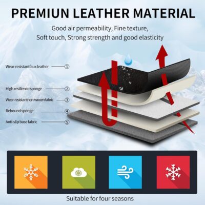 Fit Civic Car Seat Covers Compatible with Honda Civic 2022 2023 2024 2025 2026 Sport, Sport Touring, EX, EX-L, LX, Touring, Model-Full Coverage Breathable Leather (Full Set,Black) - Image 6