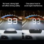 Heads Up Display for Cars, Car HUD Head Up Display M6S Universal Car 3.5 Inch HUD OBD Interface Windshield Projector, Speed, Engine RPM, OverSpeed War - Image 3