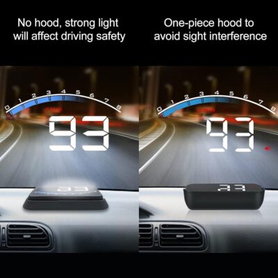Heads Up Display for Cars, Car HUD Head Up Display M6S Universal Car 3.5 Inch HUD OBD Interface Windshield Projector, Speed, Engine RPM, OverSpeed War - Image 3