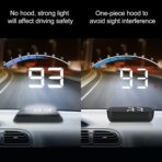 Head Up Display for Car, 3.5 Inches HUD OBD2 Head-Up Display, Digital Speedometer for Car Hud Display Windshield Used for Overspeed Warning, Battery Voltage, Water Temperature - Image 7