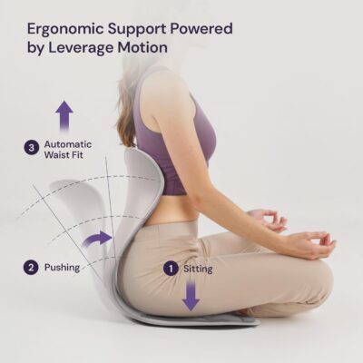 CabSupport Ergonomic Lumbar Support Seat Cushion M1 Plus - Posture Correction Spineseat for Office Chair, Car, Home with Breathable Memory Foam - Image 4