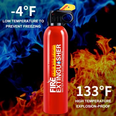 6 Pack Fire Extinguisher for Home with Mount - Upgraded 8-in-1 Portable Fire Extinguisher for Car Vehicle Boat House Kitchen, Water-Based Fire Extinguisher for A, B, C, K Fires - Image 3