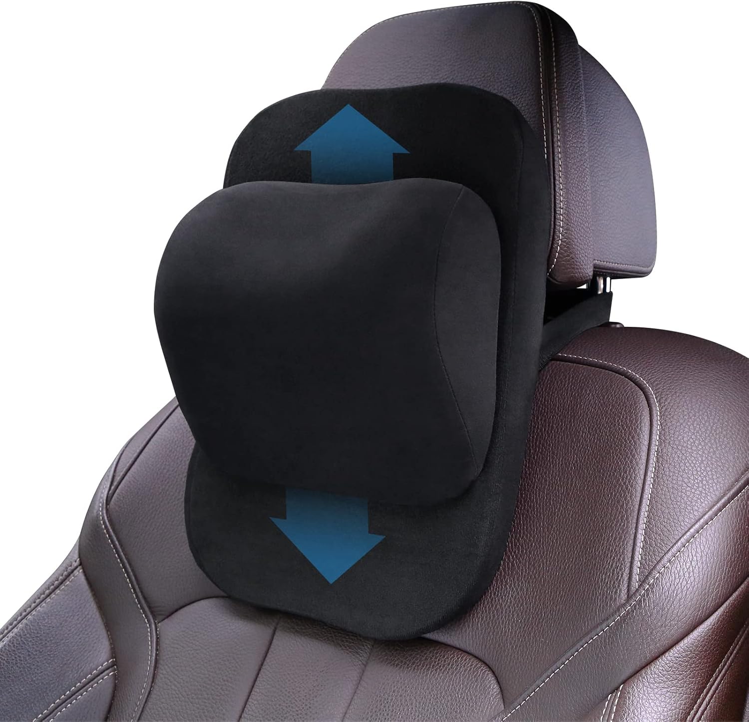 71Tyexx6fGL._AC_SL1500_.jpg ZATOOTO Adjust Height Car Neck Pillow, Memory Foam Headrest Neck Support Pillow Adjustable Neck Pain Relieved Headrest Driving Seat Cervical Support - Image 1