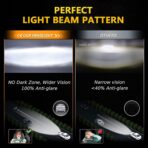 Shkalacar 7inch LED Headlight H4 140W Angel Eyes Round Headlights 4 Modes 14000LM 6000K White/3000K Amber Car Motorcycle Headlight Auto Ring Lights IP67 Waterproof 2pcs - Image 9