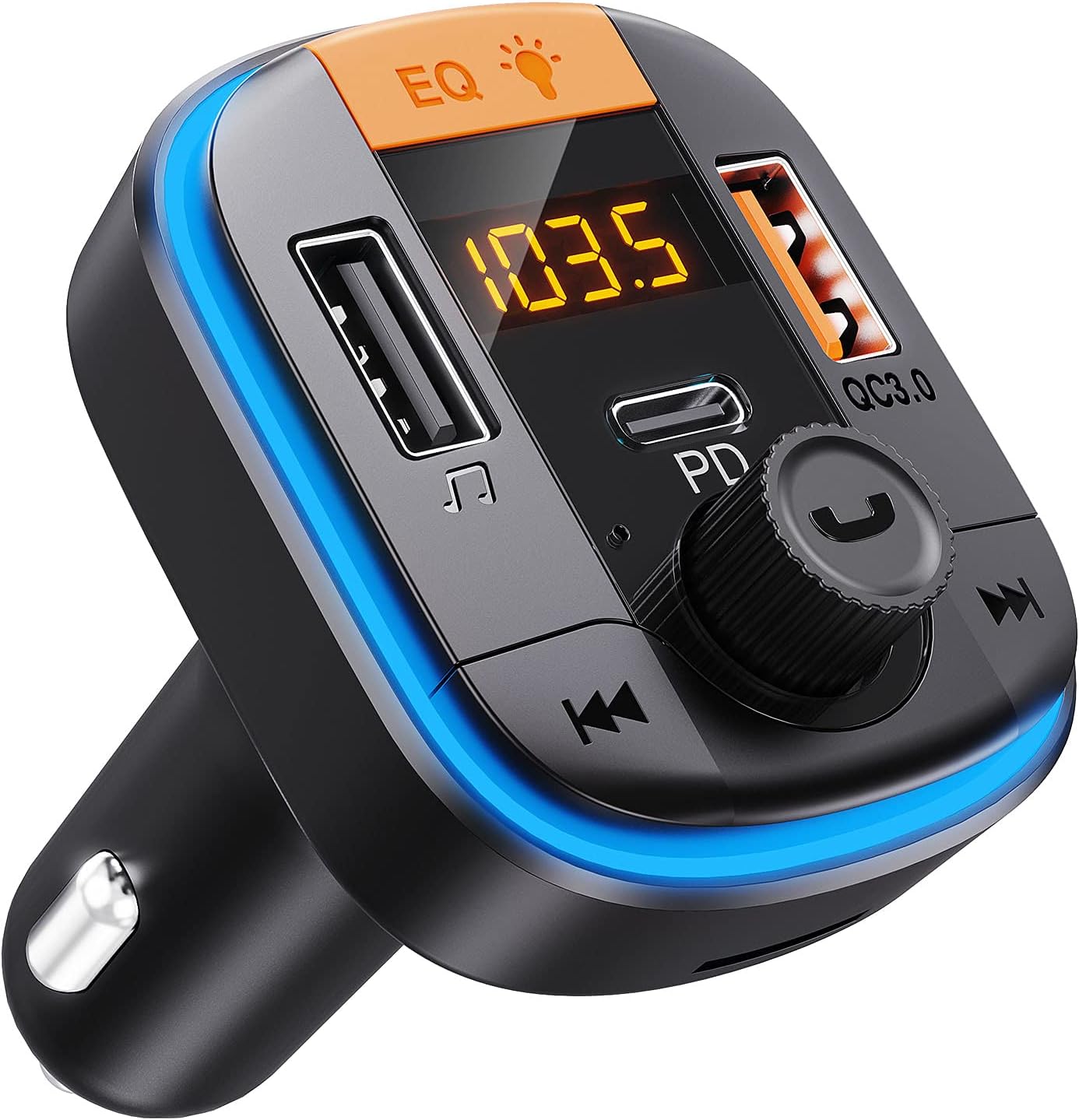 71U0cbguRUS._AC_SL1500_.jpg Bluetooth FM Transmitter for Car - BAISHUN Bluetooth 5.0 Adapter PD20W+QC3.0 Cigarette Lighter Radio Receiver Music Player Car Charger Supports Hands-Free Call Siri Google Assistant - Image 1