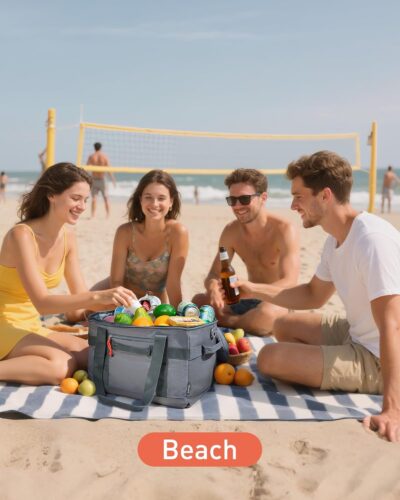 TOURIT Soft Sided Cooler Bag Insulated 48/60 Cans, Large Collapsible & Leakproof Ice Chest for Picnic, Beach, Camping, Travel - Image 7