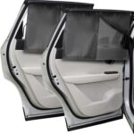 2PCS Car Window Shades, Magnetic Rear Side Window Car Sun Shades for Heat & UV Protection, Breathable Double Layer Window Sunshade, Auto Privacy Window Curtains for Baby