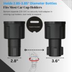Car Cup Holder Expander Adapter for Large Water Bottles - [Patented & Upgraded] - Holds: Hydro-Flask, Yeti, Nalgene, Owala, 32-40oz - Adjustable Expandable Insert Extender - Universal - Image 4