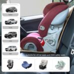 Car Seat Protector Leather Waterproof Child Safety Seat Protector Cover with Thick Pad and 2 Large Pockets Durable Kick Mat for All Auto Seat (Beige) - Image 8