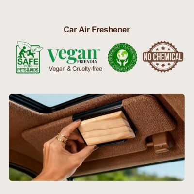 Car Air Freshener - Wood Air Freshener-Teak Amber Cabana Variety Scent Refill - Long Lasting Natural Car Fresheners - Clip Included - Image 6