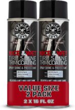 Chemical Guys Nice and Wet Tire Shine (Aerosol) (2 Pack) – High Gloss Tire Dressing Spray for Black Shine & Water-Based Protection