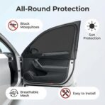 2pcs Car Front Window Screen Mesh, Suitable for Camping, Travel, UV-Protection, Breathable Mesh Car Window Sunshade for SUV Cars - Image 2