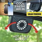 Solar Power Car Auto Air Vent Cool Fan Cooler Ventilation System Radiator Exhaust Heat Fan Automobile Fans with Rubber - Image 6