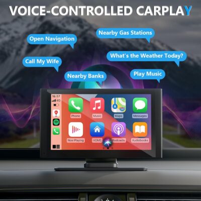 Wireless Carplay Screen – Clearance! Compatible with Apple Carplay and Android Auto, 7" HD Touch Screen Portable Car Stereo with 1080P Backup Camera, Bluetooth, Voice Control – Only $32.99 - Image 5