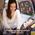 Enovoe 2 Pack Animals Cartoon Car Window Sun Shades for Kids - 21x14 Inches - Baby Sun Shades - Glare and UV Rays Protection Car Window Shades, Suitable for SUVs, Minivans and Full Size Cars - Image 3