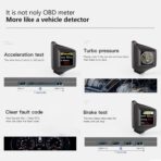 Head Up Display, Car HUD P8, OBDII & GPS Dual System, The 1st Model in The Market Can be Installed on A-Pillar Trim, Only works on most 2008+ cars - Image 6