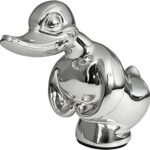 Chrome Duck Hood Ornament - Classic Car Exterior Accessory, Universal Fit for Cars, Trucks, SUVs (Silver)