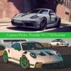 Custom Fit for Porsche 911/Boxster/718/Cayman Indoor Car Cover Porsche Accessories No Faded UV Resistant Dust-Proof Protection Breathable Anti-Wrinkle with Storage Bag（ Black & Gray Combo） - Image 5