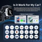 HYPAX Wireless CarPlay Adapter-4 in 1 Screen Mirror Link Car Adapter Android Auto Multi-User Seamless Connection Converts Wired to Wireless CarPlay Adapter - No Latency from iOS 10+ to Screen w/USB-C - Image 6