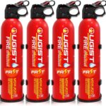 Fire Extinguisher for Vehicle & Home 620ml 4 Count, Car Fire Extinguishers, Prevent Re-lgnition, Best Suitable for Kitchen,The House Car Truck Boat Water-Based Mini Fire Extinguishers