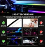Interior Car Ambient Lighting Kit, 43.3 Inches RGB USB LED Ultrathin Acrylic Strip Lights Neon Accessories for Cars Truck SUV Center Console Dashboard with APP&Remote Control - Image 3