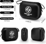 Mini First Aid Kit - 150 Piece Small Waterproof Hard Shell Medical Kit for Home, Car, Travel, Camping, Truck, Hiking, Sports, Office, Vehicle & Outdoor Emergencies (Black) - Image 2