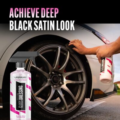 Legendary Gloss Dressing with Applicator 16oz - Tire Shine Spray & Plastic Restorer – Water Based & Non-Greasy Interior/Exterior Detailing Spray - Trim, Rubber, Vinyl & Plastic Restorer for Cars - Image 3