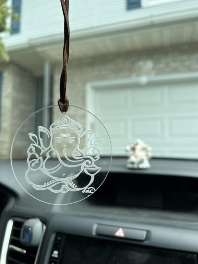 Ganesha Car charm | Ganesh Rearview Accessories | Hindu car charm | Hindu Car Accessories | indian Window Ornament | Rear view mirror charm - Image 2