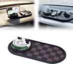 Multifunctional Car Anti-Slip Mat with 360° Rotating Phone Holder & Temporary Parking Number, Anti Slip Mat for Car Dashboard, Multi Functional Cell Phone Holder for Sunglasses Keys Small Items (#B)