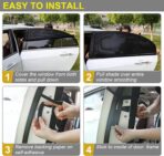 Car Window Shades for Baby, 2 Pack Car Sun Shade for Baby Kids Adults Pet, Large Size Mesh Covers Rear Side Sun Shades for SUV MPV Block UV Rays & Privacy Protection(42"x23") - Image 6