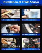 Pre-Programed TPMS Sensor for:-Toyota 2005-2015 Tacoma 2007-2011 Camry 4Runner for:-RAV4 for:-Lexus IS250 2006-2015 RX350 Tire Pressure Monitoring Sensor # 4260706011, 315MHz (Set of 4) - Image 6