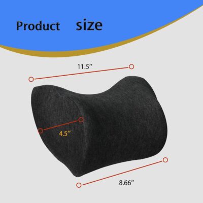 Car Neck Pillow, Car Headrest Pillow with Adjustable Strap for Neck Pain Relief 100% Memory Foam,Ergonomic Design，2 Pack - Image 4