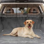 HAITRAL Universal-Fit Barrier,Adjustable Dog Barrier for SUVs,Cars,Trucks,Heavy-Duty Wire Mesh Guard Pet Divider,Back Seat Dog Separator Gate for Cargo Area,Safety Car Travel Accessories - Image 8
