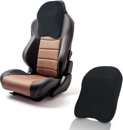 Car Headrest Pillow - Shoulder & Neck Pillow for Car Headrest w/Adjustable Strap & Clip to Secure - Memory Foam Car Neck Pillow for Driving Seat - Ergonomic Head Rest Pillow for Car Seat Neck Support - Image 2