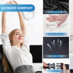 Lumbar Support Pillow for Car, Memory Foam Lumbar Pillow for Lower Back Pain Relief - Back Cushion for Driving, Chair Support for Car-Office Chair, Wheelchair - Black - Image 5