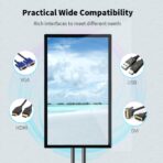 43 inch Capacitive Multi-Touch Screen Industrial Monitor, 16:9 Display 1920 x 1080P, Built-in Speakers, USB, VGA, DVI & HD-MI Ports, Digital Signage Displays and Player for Advertising - Image 3