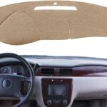 Yiz Dash Cover Mat Custom Fit for Chevy Chevrolet Impala 2006-2013,Impala Limited 2014-2016 Dashboard Cover Pad Carpet (Beige) J30