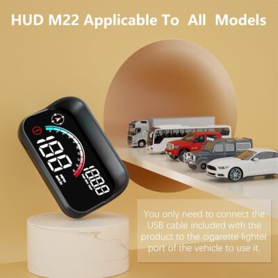 Windshield Speedometer Projector, Digital Speedometer for Car GPS Speedometer with Speed, Overspeed, Heads Up Display for Cars Suitable for All Vehicles - Image 7