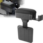 Sporacingrts Universal Car Armrest Storage Box with Cup Holder Ergonomic Adjustable Wrist Support Center Console Organizer Multifunctional Storage Solution for Cars SUVs Trucks (Black)