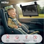 Nuby 14" Roller Vehicle Side Window Sun Protection Shade for Baby | 2 Pack | Pull Down with Suction Cups and Press Button Roll Up | Black - Image 3