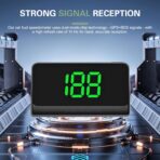 1 PC Car Heads Up Display, Universal High Definition Windshield Speedometer Projector, Car HUD Digital Speedometer, for Most Cars, Trucks, SUVs (Green #2) - Image 4
