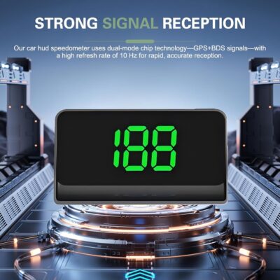 1 PC Car Heads Up Display, Universal High Definition Windshield Speedometer Projector, Car HUD Digital Speedometer, for Most Cars, Trucks, SUVs (Green #2) - Image 4