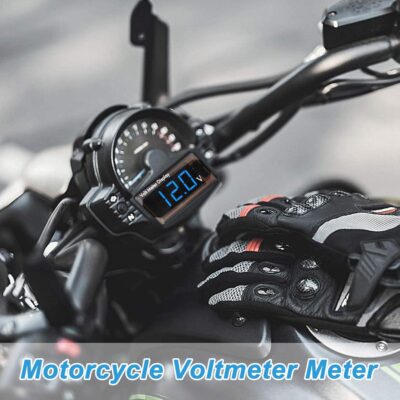 2 Pieces DC 4 to 28V Car Digital Voltmeter 12V Voltage Meter Car Audio Gauge LED Display 12V Waterproof Voltage Gauge Meter for Motorcycle(Blue Light) - Image 6