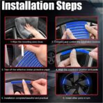 20PCS Car Wheel Stripe Reflective Stickers - Night Safety Warning Anti-Scratch Rim Decals for Motorcycles, Bicycles (Blue) - Image 6