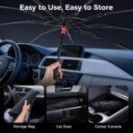 Upgraded Windshield Sun Shade Umbrella – Thickened Silver Titanium Coating, UV Protection for Car Front Window, Block Sun Rays & Keep Interior Cool, Reinforced Spring Edge, Universal Fit, 56"L x 31"W - Image 7