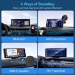 Portable Carplay Screen for Car, 10" Wireless Carplay & Android Auto, OTA Updates, Car Play Touchscreen with 1080P Backup Camera,GPS Navigation,Voice Control,5.0 Bluetooth (10inch) - Image 7