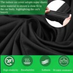 Custom Fit for Porsche 911/Boxster/718/Cayman Indoor Car Cover Porsche Accessories No Faded UV Resistant Dust-Proof Protection Breathable Anti-Wrinkle with Storage Bag（ Black & Gray Combo） - Image 3