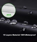 Custom Fit for Jeep Compass Car Cover 2007-2025 Compact SUV Covers 100% Waterproof with Zipper Door & Side Mirror Pockets All Weather Snowproof Rain Hail UV Protection Outdoor Full Cover - Image 7